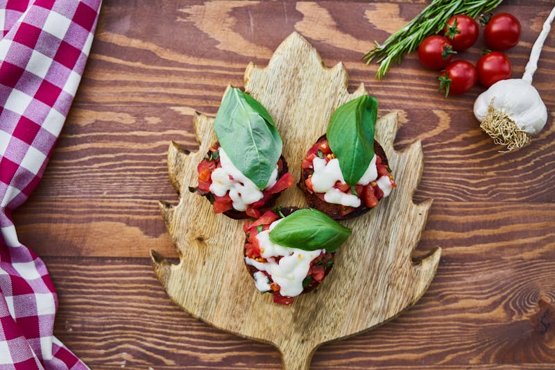 Burrata and tomato bruschetta