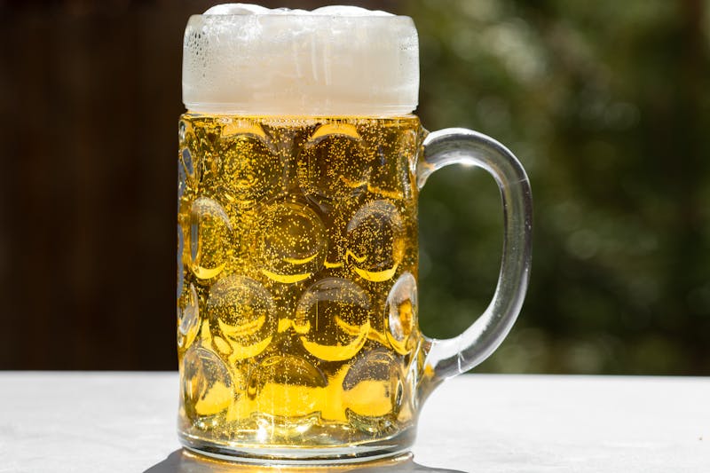 Craft beer on tap served cold